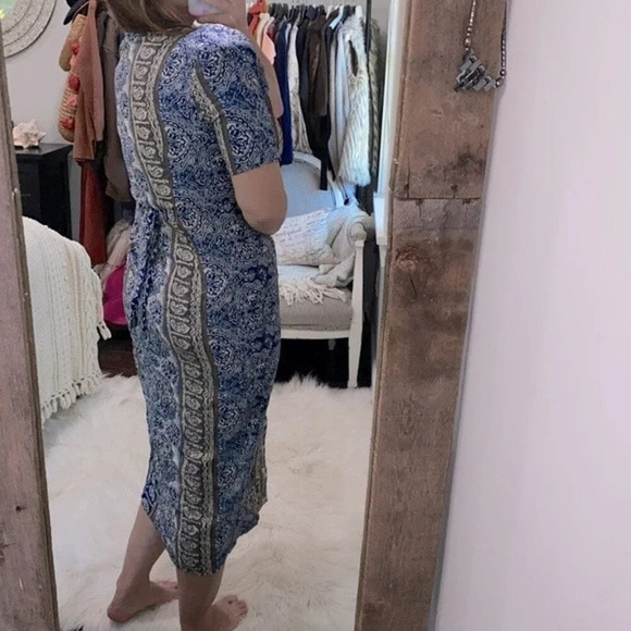 Vintage blue boho maxi dress size small - Picture 7 of 10